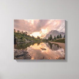 Canvas met een omwikkelde bergband afdruk