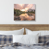 Canvas met een omwikkelde bergband afdruk (Insitu (Slaapkamer))