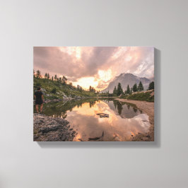 Canvas met een omwikkelde bergband afdruk