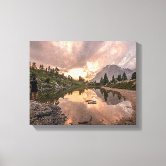 Canvas met een omwikkelde bergband afdruk (Voorkant)