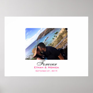 Canvas met gepersonaliseerde bruiloft poster