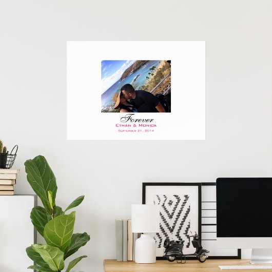 Canvas met gepersonaliseerde bruiloft poster (Thuiskantoor)