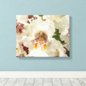 Canvas met Indianbeenboomvloeren Afdruk (Insitu (Houten vloer))