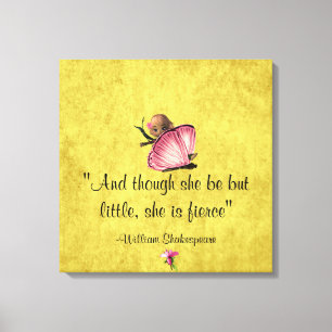 Canvas met kleine en onechte Shakespeare Afdruk