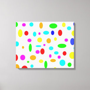 Canvas met kleurenStippen Afdruk