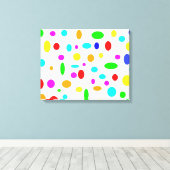 Canvas met kleurenStippen Afdruk (Insitu (Houten vloer))