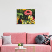 Canvas met kleurrijke tuinvloeren afdruk (Insitu (Woonkamer))