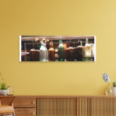 Canvas met  liquorflessen (Insitu (Woonkamer))