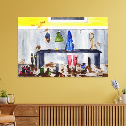 canvas met modderruimte afdruk (Insitu (Woonkamer))