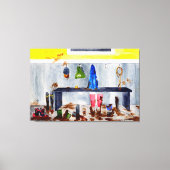canvas met modderruimte afdruk (Voorkant)