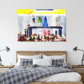 canvas met modderruimte afdruk (Insitu (Slaapkamer))