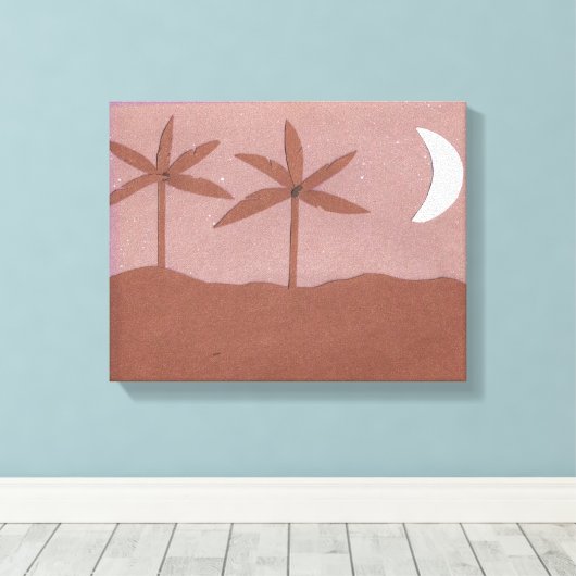 Canvas met Nighttime Scene Afdruk (Insitu (Houten vloer))