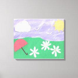 Canvas met Outdoor Scene Afdruk