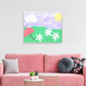 Canvas met Outdoor Scene Afdruk (Insitu (Woonkamer))