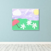 Canvas met Outdoor Scene Afdruk (Insitu (Houten vloer))