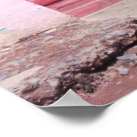 Canvas met rode deuren poster (Hoek)