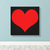 Canvas met rode hartslag (Insitu (Houten vloer))