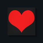 Canvas met rode hartslag afdruk<br><div class="desc">Canvas met rode hartslag</div>