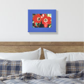 Canvas met rode tulpen (Insitu (Slaapkamer))