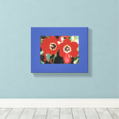 Canvas met rode tulpen (Insitu (Houten vloer))