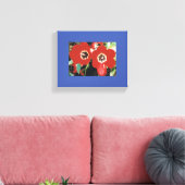 Canvas met rode tulpen (Insitu (Woonkamer))