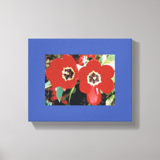 Canvas met rode tulpen (Voorkant)