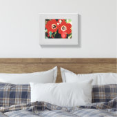 Canvas met rode tulpen afdruk (Insitu (Slaapkamer))