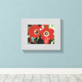 Canvas met rode tulpen afdruk (Insitu (Houten vloer))