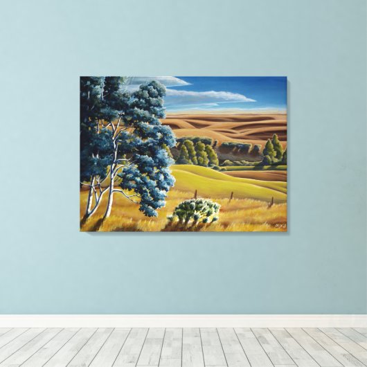 Canvas met schilderingen in het Canadese landschap (Insitu (Houten vloer))