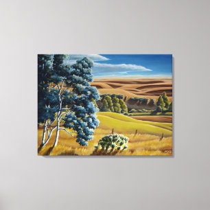 Canvas met schilderingen in het Canadese landschap Afdruk