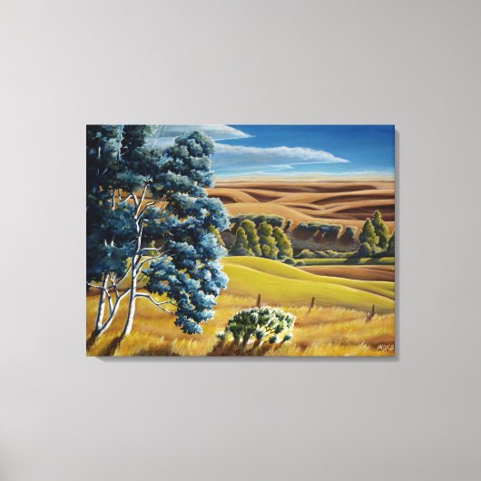Canvas met schilderingen in het Canadese landschap Afdruk (Voorkant)