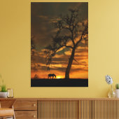 Canvas met Southwestern Fine Art Horse Afdruk (Insitu (Woonkamer))