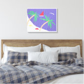 Canvas met strandscène afdruk (Insitu (Slaapkamer))