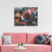 Canvas met traditionele kerstman afdruk (Insitu (Woonkamer))