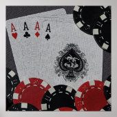 Canvas met vier Aces Poster (Voorkant)