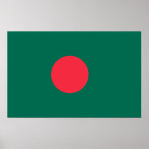 Canvas met vlag van Bangladesh Poster
