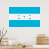 Canvas met vlag van Honduras Poster (Keuken)