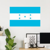 Canvas met vlag van Honduras Poster (Thuiskantoor)