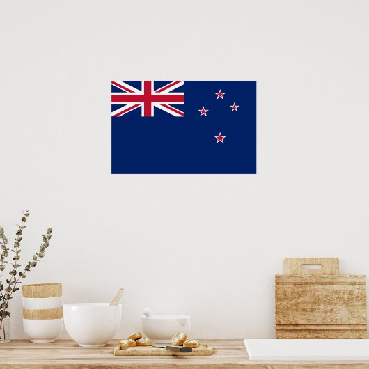 Canvas met vlag van Nieuw-Zeeland Poster (Keuken)