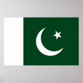 Canvas met vlag van Pakistan Poster (Voorkant)