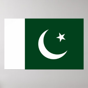 Canvas met vlag van Pakistan Poster