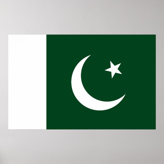 Canvas met vlag van Pakistan Poster (Voorkant)
