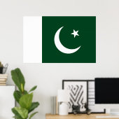 Canvas met vlag van Pakistan Poster (Thuiskantoor)