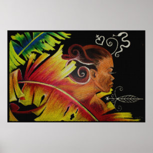 Canvas met vlam IV Mosaic II Poster