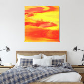 Canvas met vuurwater afdruk (Insitu (Slaapkamer))