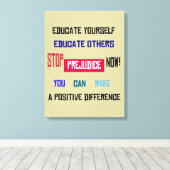 Canvas met wieltjes op voorgrond stoppen afdruk (Insitu (Houten vloer))