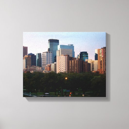CANVAS: Minneapolis, MN Skyline_ Canvas Afdruk (Voorkant)