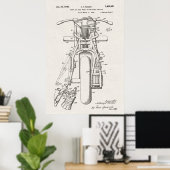 Canvas | Motorrijwielen Patent Poster (Thuiskantoor)