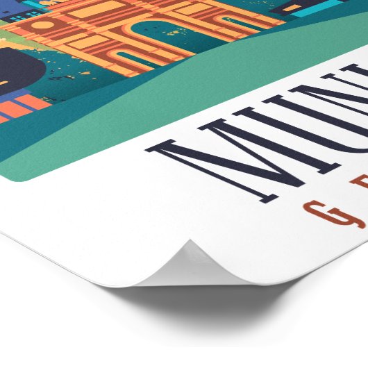 Canvas München Duitsland Poster (Hoek)