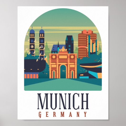 Canvas München Duitsland Poster (Voorkant)